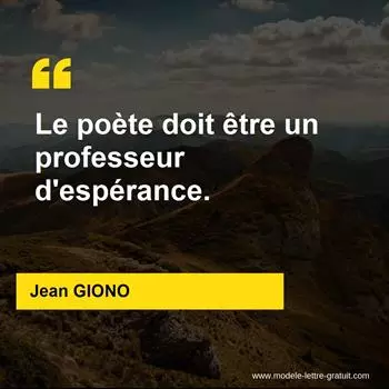Citation Jean GIONO