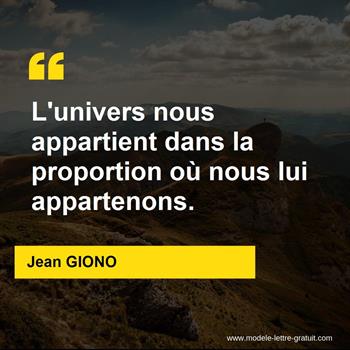 Citation de Jean GIONO