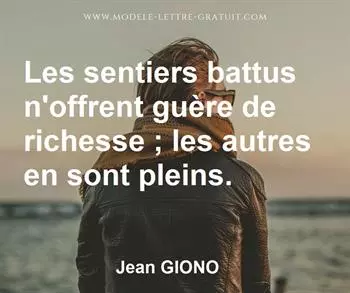 Citation de Jean GIONO