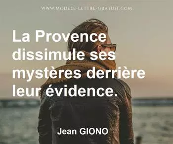 Citation de Jean GIONO