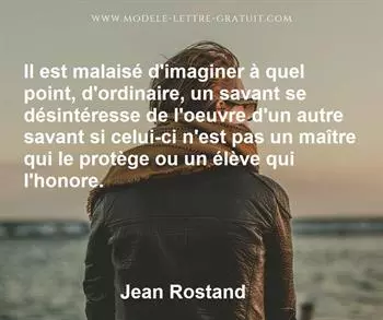 Citation de Jean Rostand