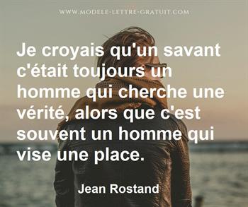 Citation de Jean Rostand