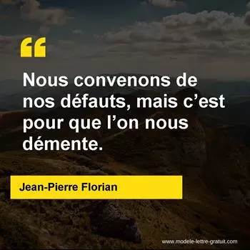 Citation Jean-Pierre Florian