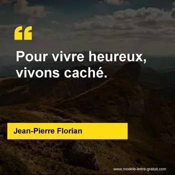 Citation Jean-Pierre Florian