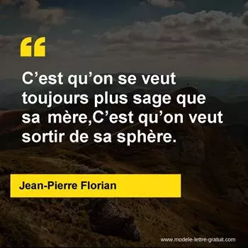 Citation Jean-Pierre Florian