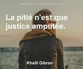 Citation de Khalil Gibran