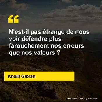 Citation Khalil Gibran