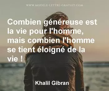 Citation de Khalil Gibran