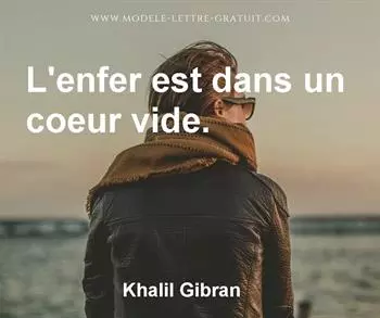 Citation de Khalil Gibran