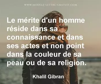 Citation de Khalil Gibran