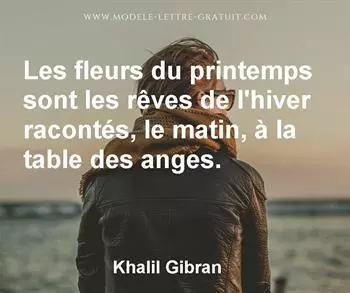 Citation de Khalil Gibran