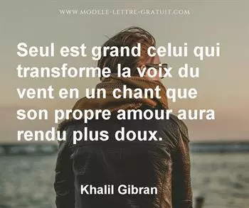 Citation de Khalil Gibran