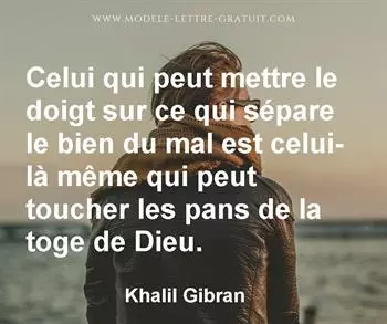 Citation de Khalil Gibran