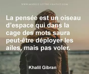 Citation de Khalil Gibran