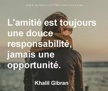 Citation de Khalil Gibran