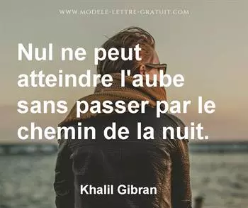 Citation de Khalil Gibran