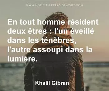 Citation de Khalil Gibran