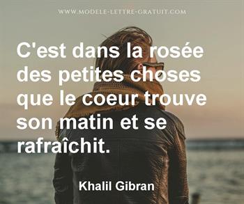 Citation de Khalil Gibran