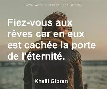 Citation de Khalil Gibran