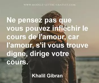 Citation de Khalil Gibran