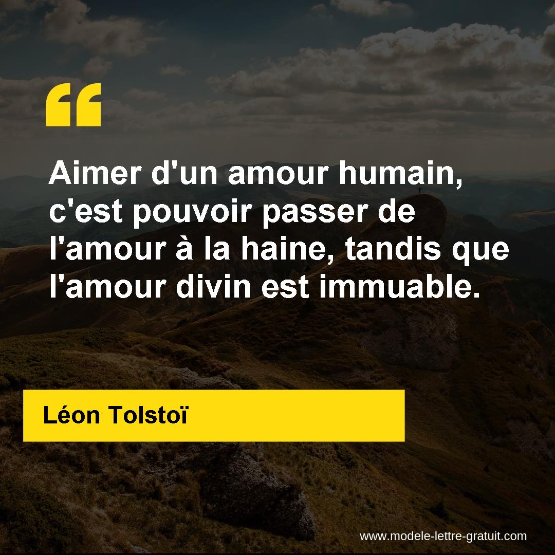 Aimer D Un Amour Humain C Est Pouvoir Passer De L Amour A La Leon Tolstoi