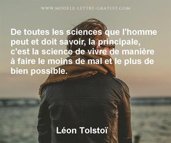 Citation de Léon Tolstoï