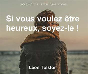 Citation de Léon Tolstoï