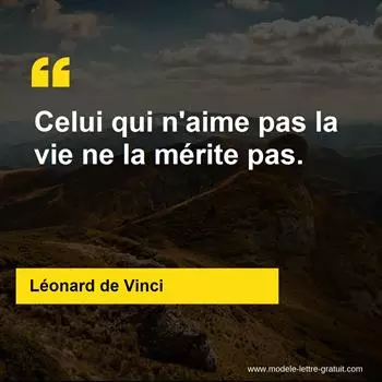 Citation Léonard de Vinci