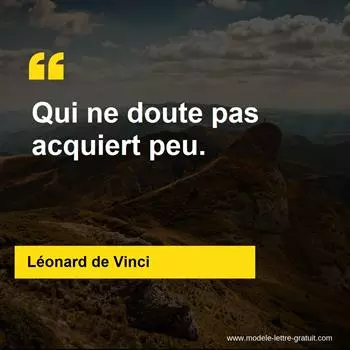 Citation Léonard de Vinci