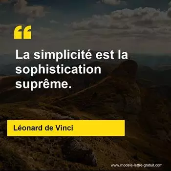 Citation Léonard de Vinci