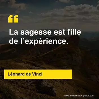 Citation Léonard de Vinci