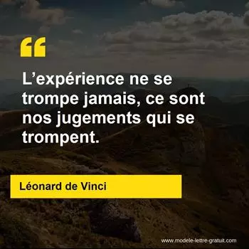 Citation Léonard de Vinci