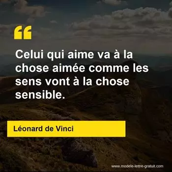 Citation Léonard de Vinci