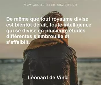 Citation de Léonard de Vinci