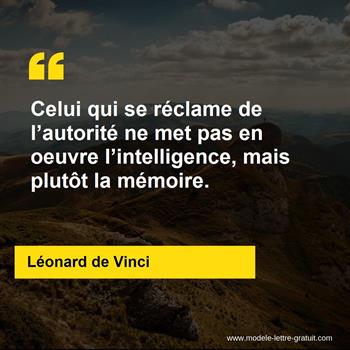 Citation de Léonard de Vinci