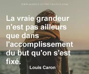 Citation de Louis Caron