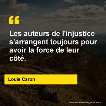 Citation de Louis Caron