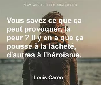 Citation de Louis Caron