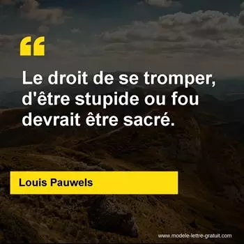 Citation Louis Pauwels