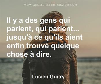 Citation de Lucien Guitry