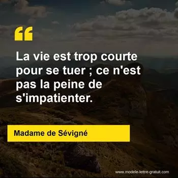 Citation Madame de Sévigné