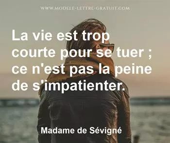Citation de Madame de Sévigné
