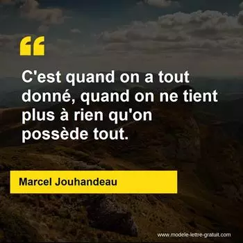 Citation Marcel Jouhandeau