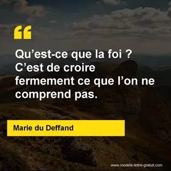 Citation Marie du Deffand