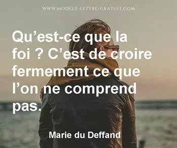 Citation de Marie du Deffand