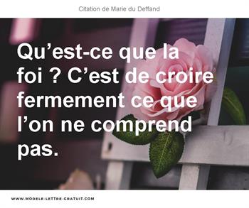 Citations Marie du Deffand