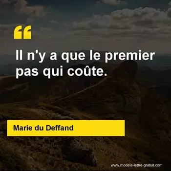 Citation Marie du Deffand