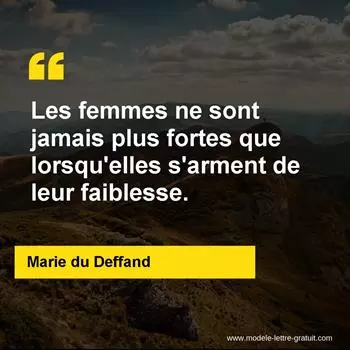 Citation Marie du Deffand