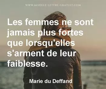Citation de Marie du Deffand
