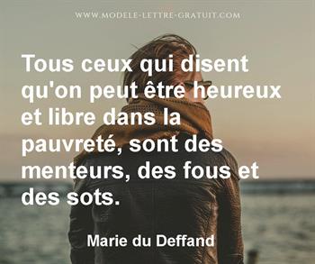 Citation de Marie du Deffand